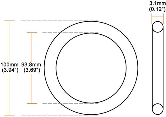 NBR Afdichting 80 mm voor Tankwagenkoppeling MB type EN 14420-6 [2