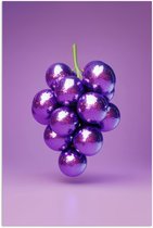 Affiche 120x180 cm - Raisin - Disco - Glitter - Violet - Posters - Décoration murale cuisine - Décoration murale murale salon - Accessoires décoratifs - Décoration murale chambre