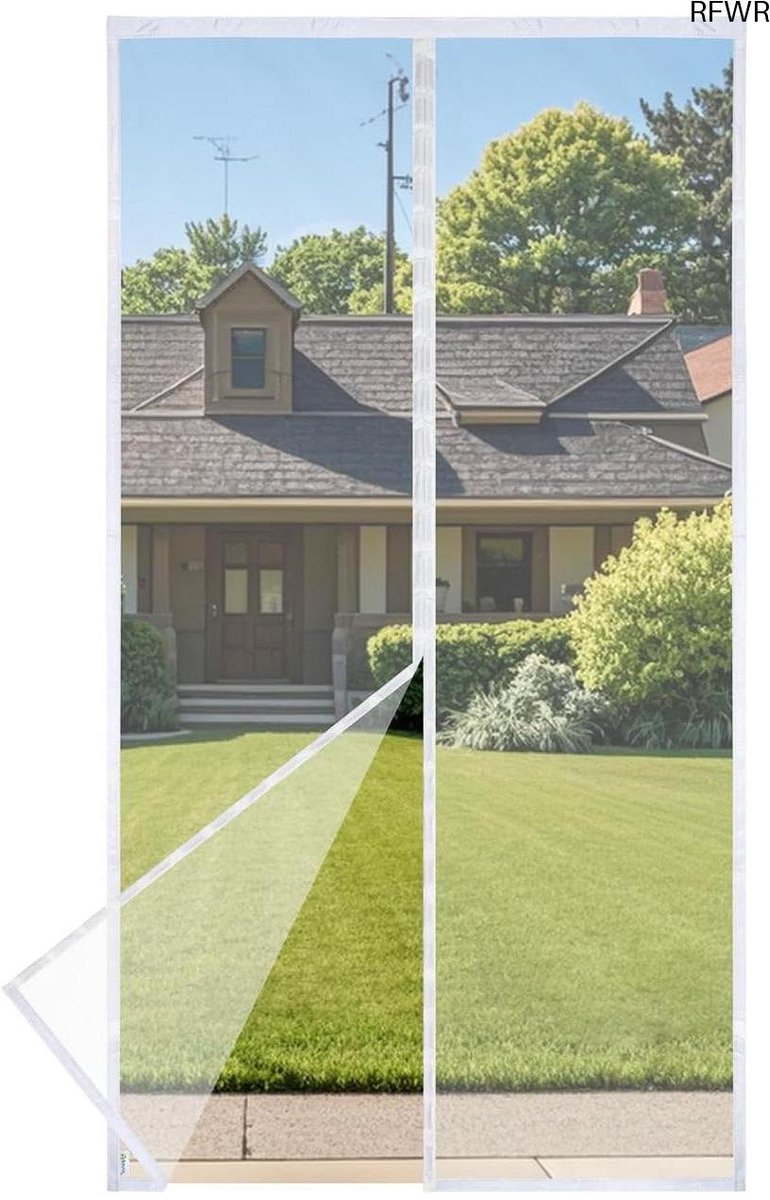 RFWR® Magnetisch Vliegengordijn voor Balkondeuren 120 x 210 cm - Lichtdoorlatend, Scheurbe
