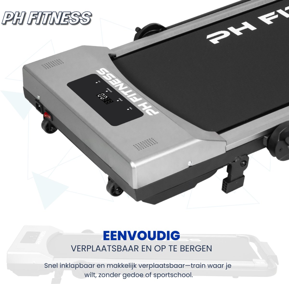 PH Fitness Loopband - Incline & Handmatige Helling - Gray / - afbeelding 2
