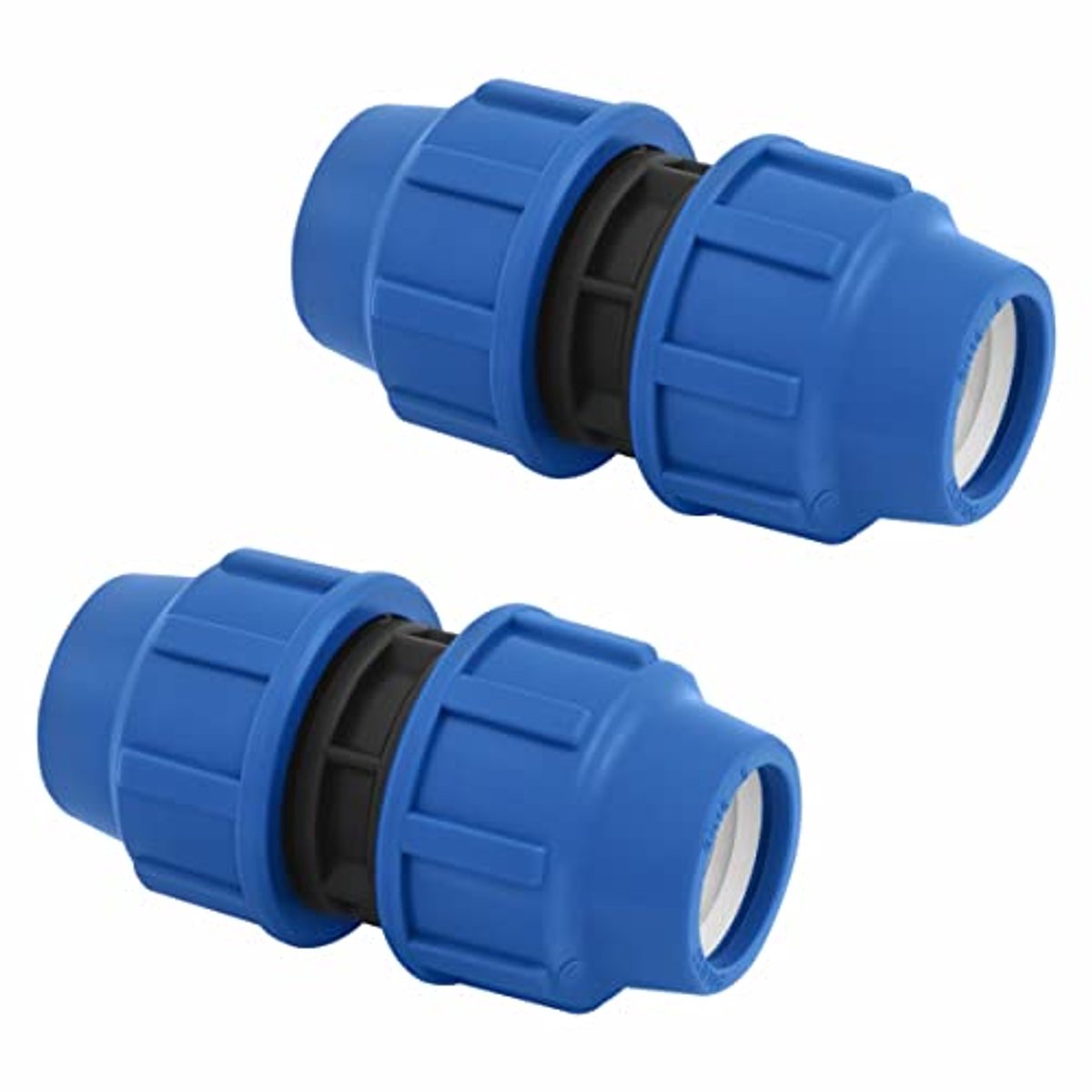 PP Koppeling MDPE 20 x 20 mm Schroefverbinding voor PE Buizen - DVGW Drinkwatergecertificeerd - Klemconnector Koppeling Geschikt voor PE80 PE100 - Verpakking van 2