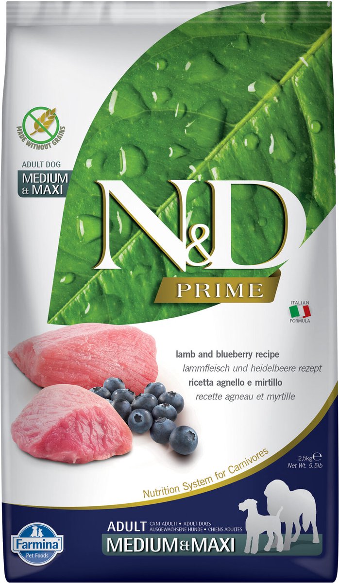 N&D Prime hondenvoeding Lam medium/maxi 12 kg.