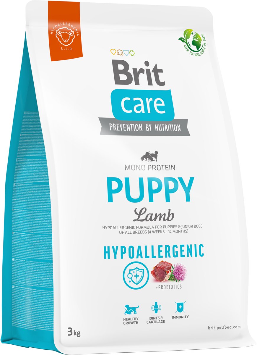 12kg Hypoallergenic Puppy Lam & Rijst Brit Care Hondenvoer