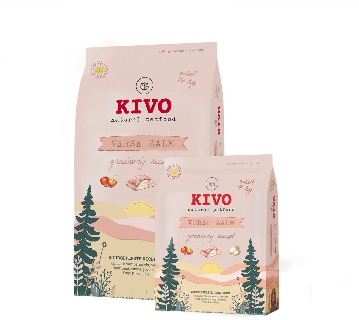 Kivo Kivo Verse Zalm Graanvrij - 2 x 4 kg