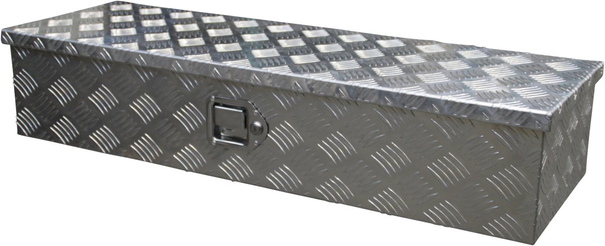 Gereedschapskist aluminium 950x320x190mm kofferslot - Disselbak - Disselkist - Gereedschapskist - Disselkist Aanhangwagen - Novio