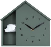 Horloge murale Karlsson - Chien qui regarde - Vert jungle - Ø24,9 cm