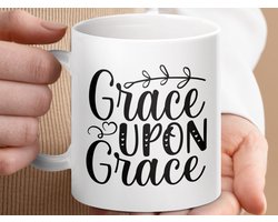 Mok Grace Upon Grace, Inspirerende Mok, Christelijke Mok, Religieuze Mok, Spirituele Mok, Dagelijkse Mok, Theemok, Koffiemok, Cadeau idee