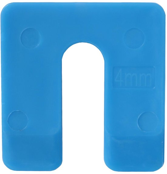 Plaques de remplissage Radix – 4 mm – 50x47 mm – bleues (48 pièces) – cales en plastique pour la construction et l'assemblage