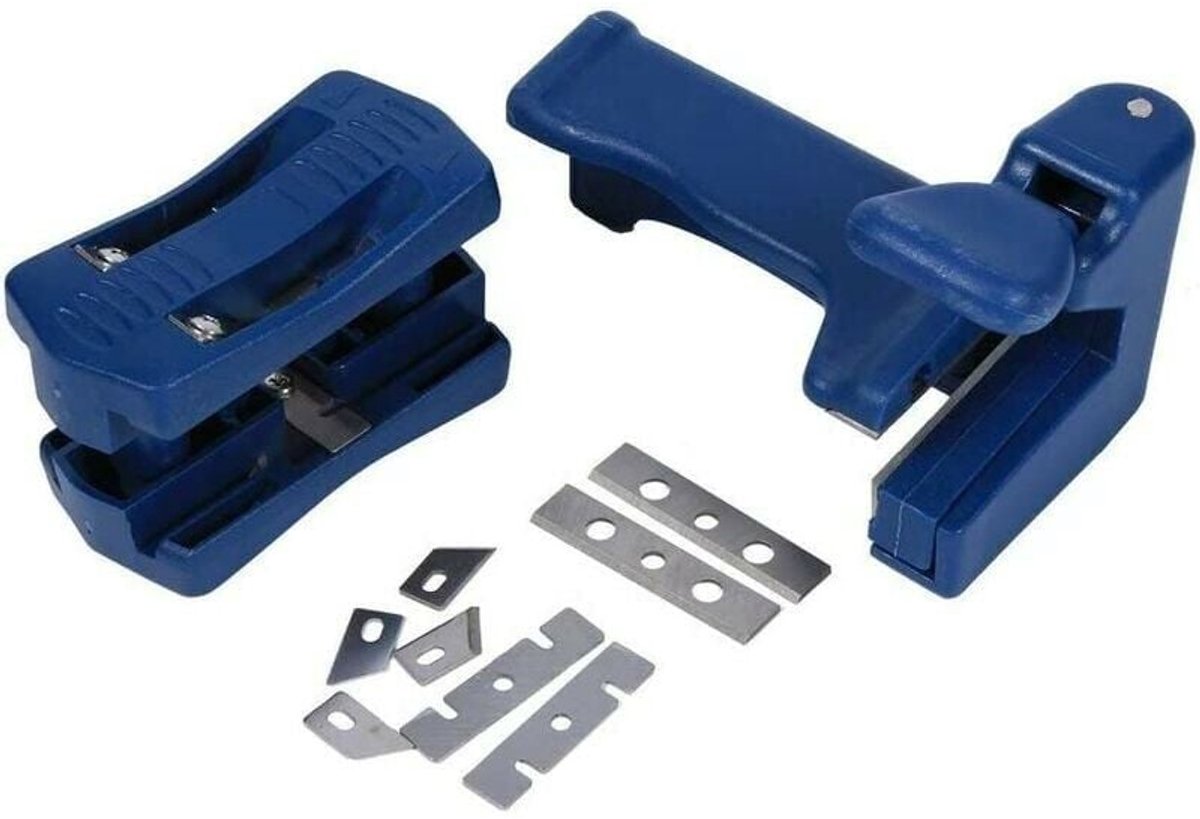 JeiibrZui 2 Premium Kantensnijder Set voor Houtbewerking, 0.5mm Precisie Fineersnijder met Ergonomisch Ontwerp en Duurzame Koolstofstaalblad – Ideaal voor Meubels, Kasten & DIY Projecten