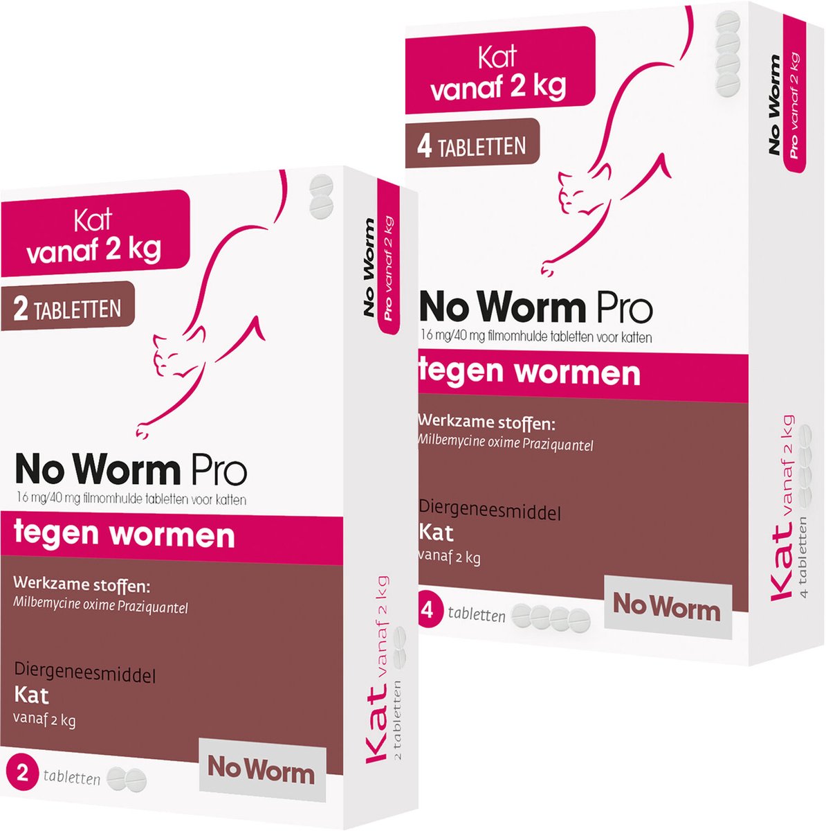 No Worm Pro Kat - Anti wormenmiddel - 4 tab Vanaf 2 Kg — afbeelding 4