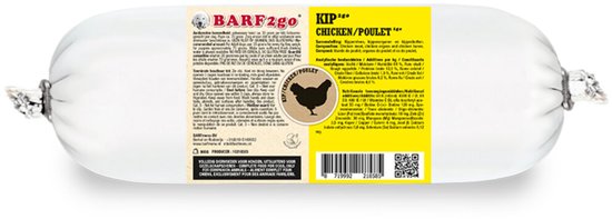 BARFmenu 2Go Hondenvoer Nat Kip - 900 gr