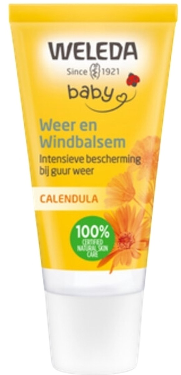 1 x WELEDA - Weer & Windbalsem - Baby & Kind Calendula - 30 ml - Babyhuid - Weersbescherming - Windbalsem - Koubescherming - Calendula