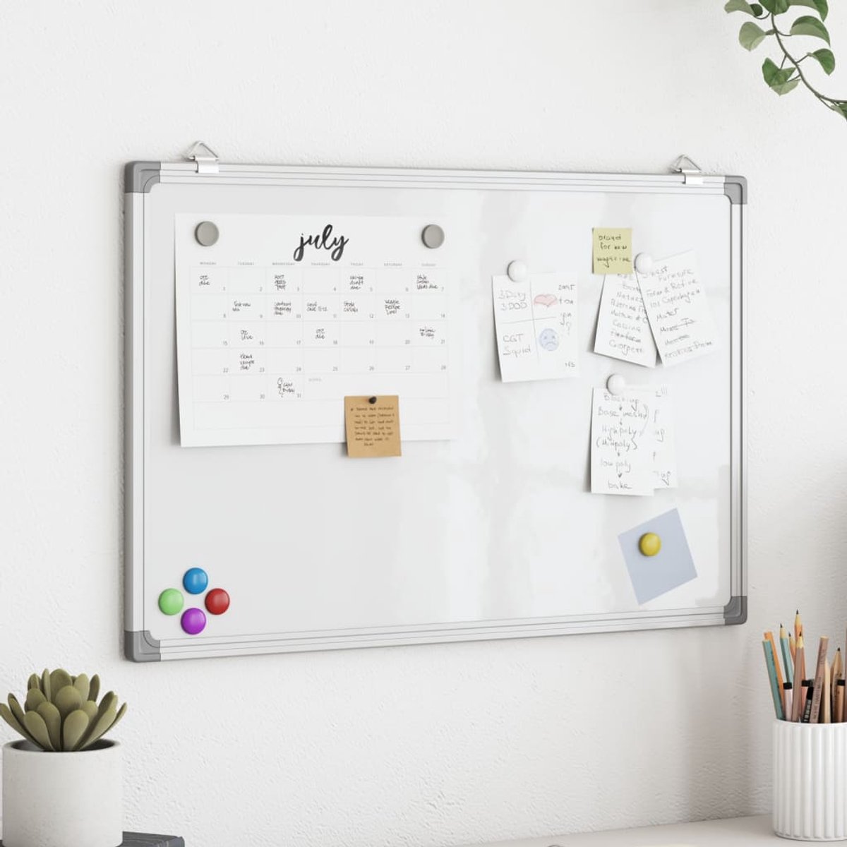 vidaXL - Whiteboard - 80x60x1,7 thumbnail 2