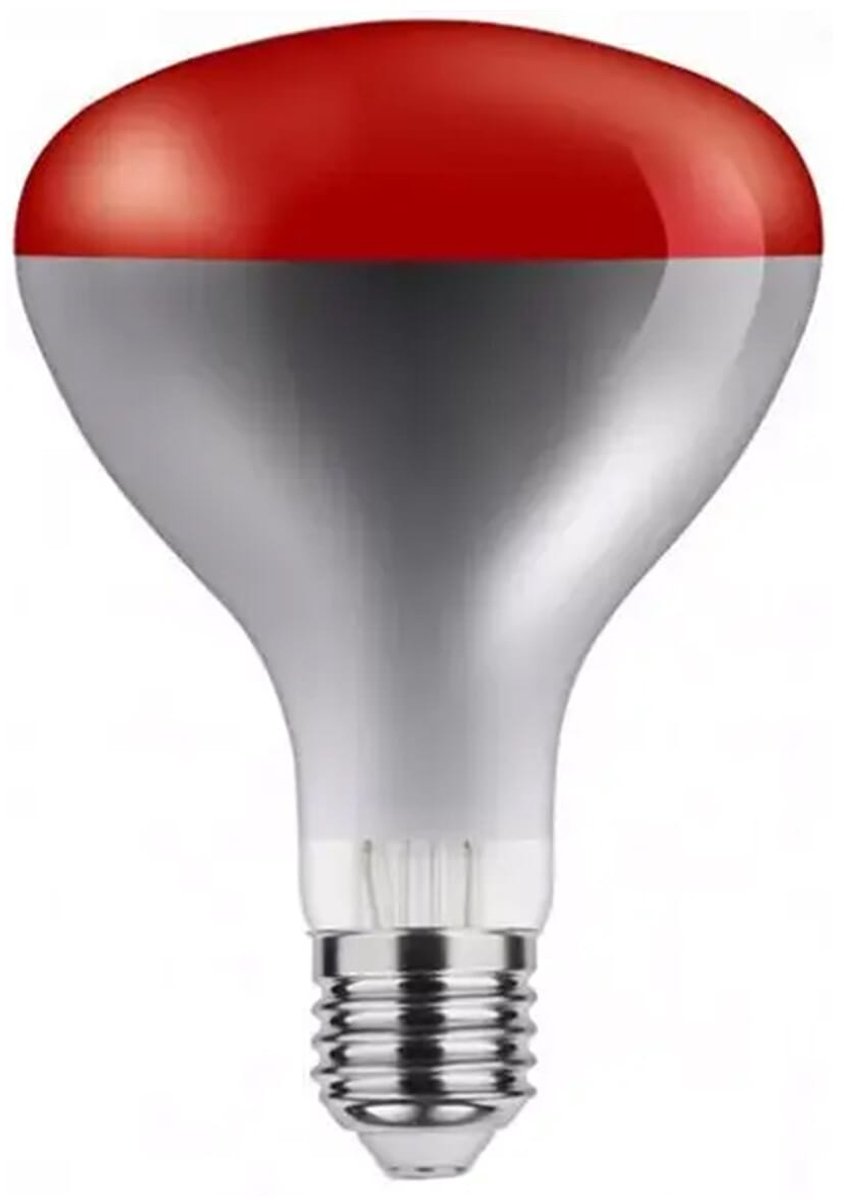 Asalite Infrarood Warmtelamp Rood R125 E27 - 250W - Rode Infraroodlamp - Ø125mm