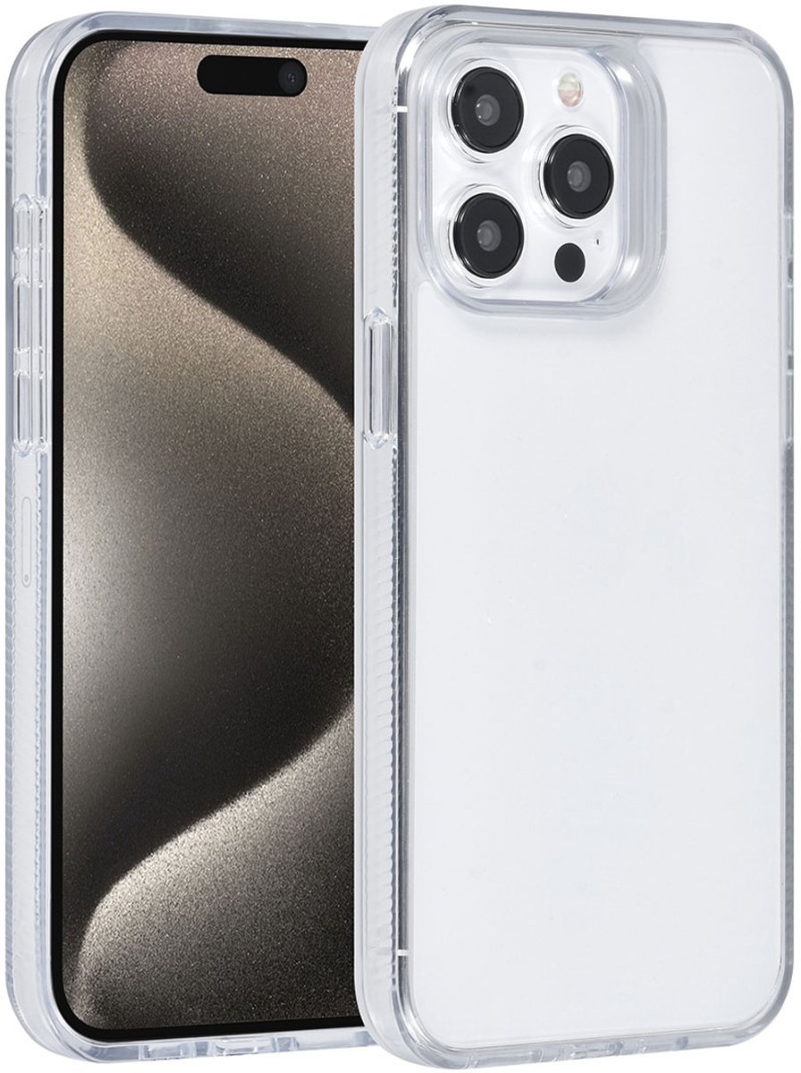 UNIQ Accessory Back Cover - Apple iPhone 15 Pro Max - Wit - Verstevigde randen - Slank design