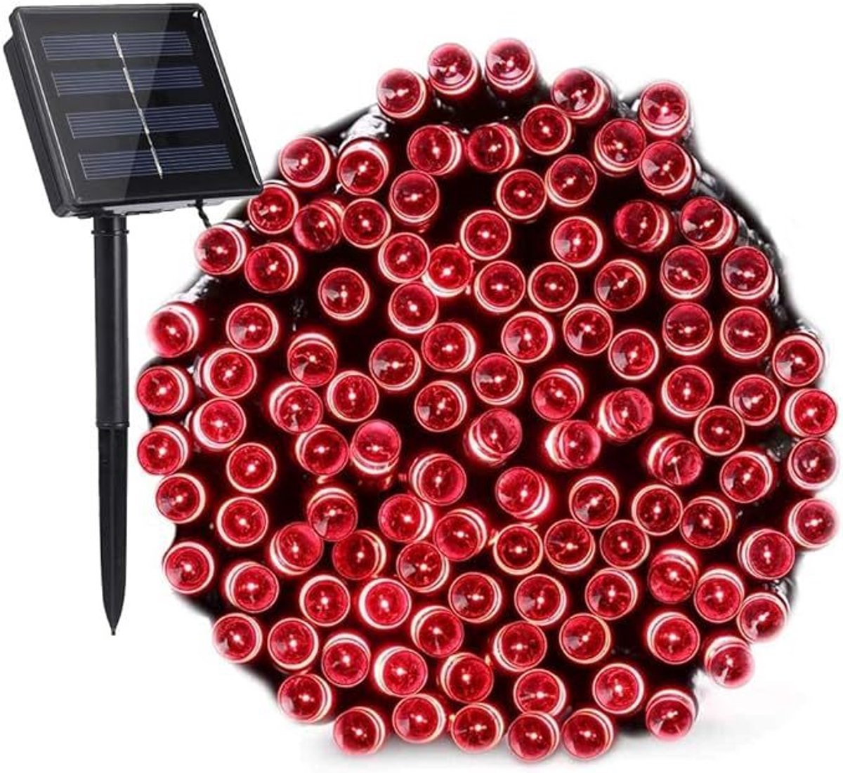 Solar lichtsnoer buiten, 11 m lichtsnoer op zonne-energie Solar lichtsnoer buiten, 11 m lichtsnoer op zonne-energie