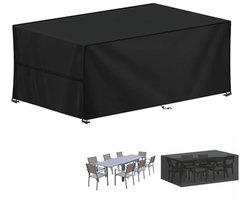 LAMUNI Tuintafelhoes 220x90x80cm Tuinmeubelafdekking Waterdichte Outdoor Tafelhoes 420D Oxford-Stof Tuinmeubelhoes Beschermhoes voor Tuinmeubelen