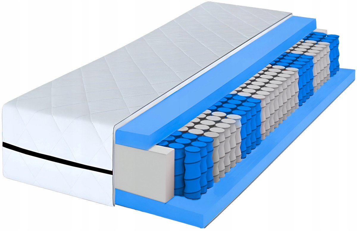 Pocketvering Matras 140x200cm H3 - 7 Zones BLANCO