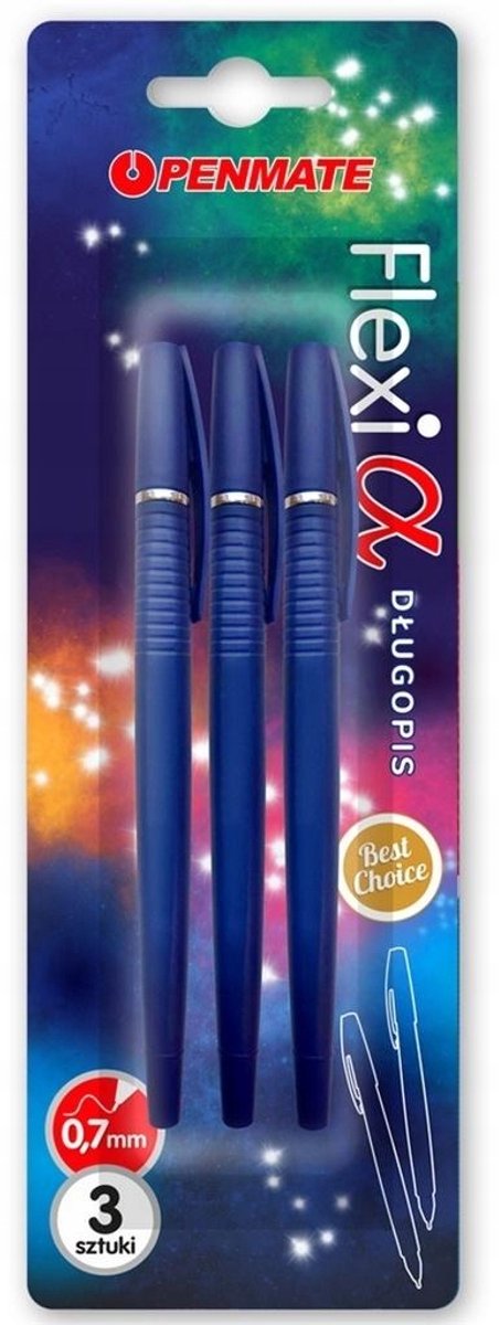 Flexi Alpha Blauwe Pen 3 Stuks - Stijlvol Schrijven