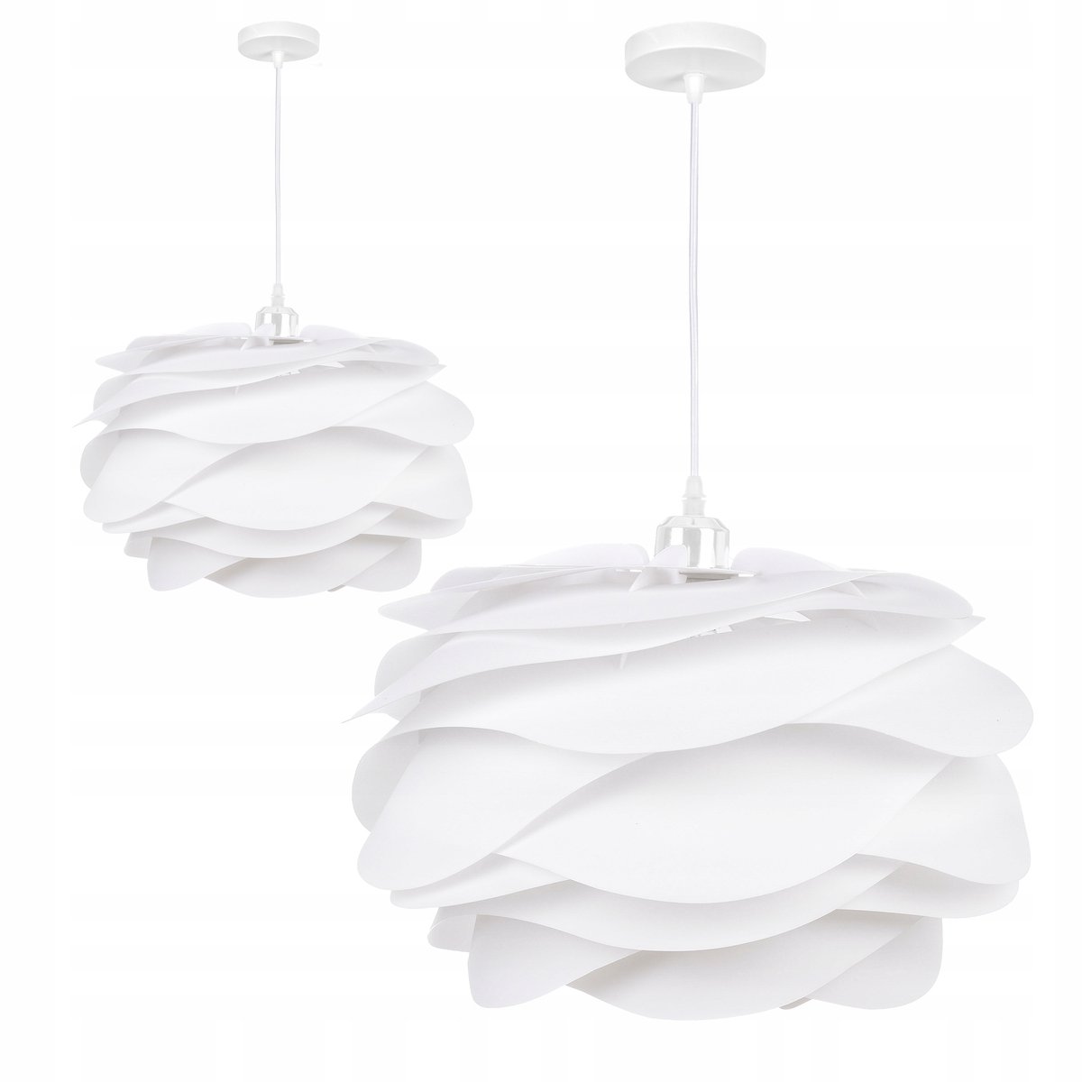 Moderne Witte Plafondlamp met E27 Fitting - Rozen Design