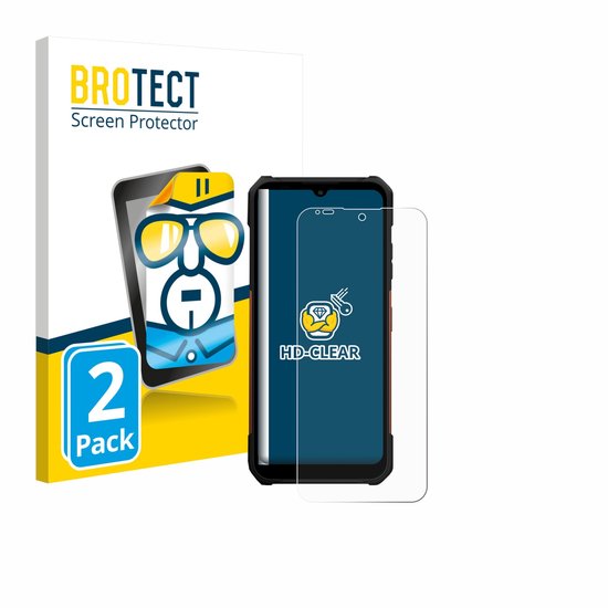 BROTECT - Film de protection d'écran pour myPhone Hammer Construction 2 Thermal 5G - Transparent (2 pièces)