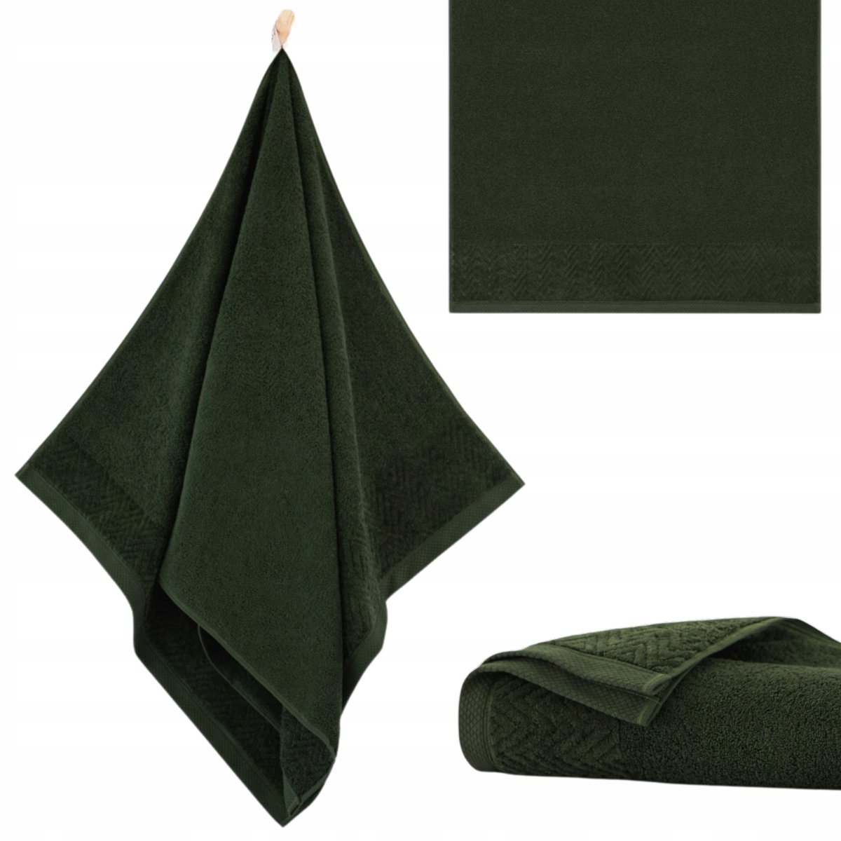Zwoltex Toscana Handdoek 30x50cm Donkergroen Antibacterieel