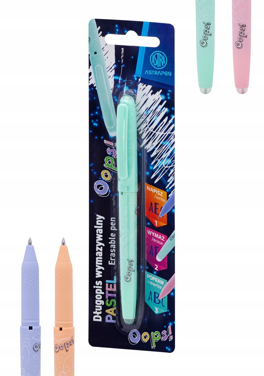 Uitwisbare Pastel Blauwe Pen - 0.6mm - Ergonomisch