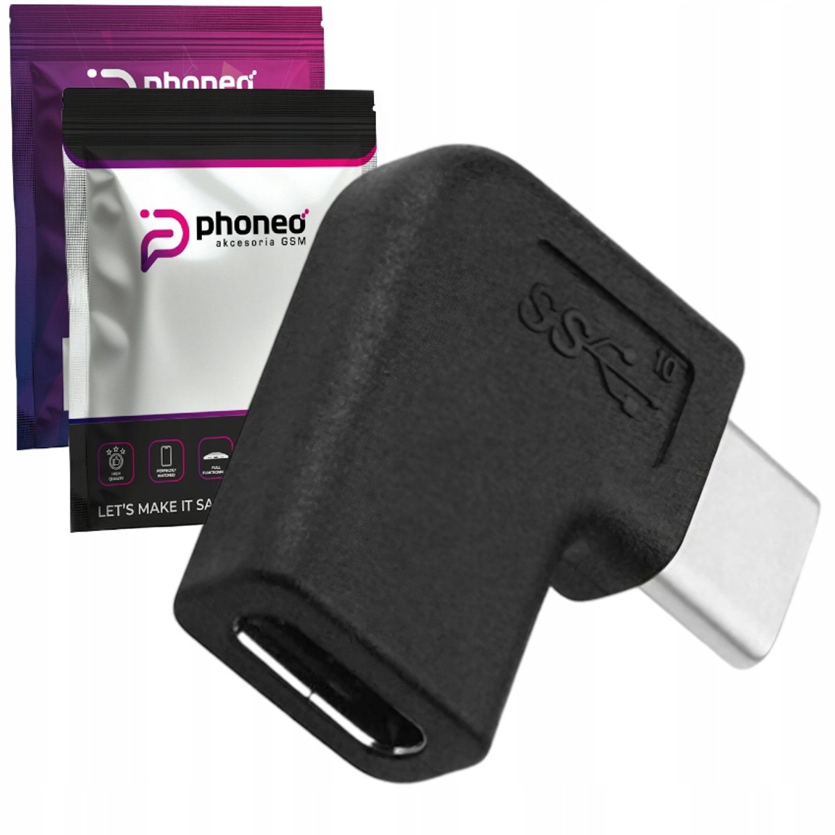 USB-C Adapter 90 Graden Hoek - Data & Opladen - Phoneo