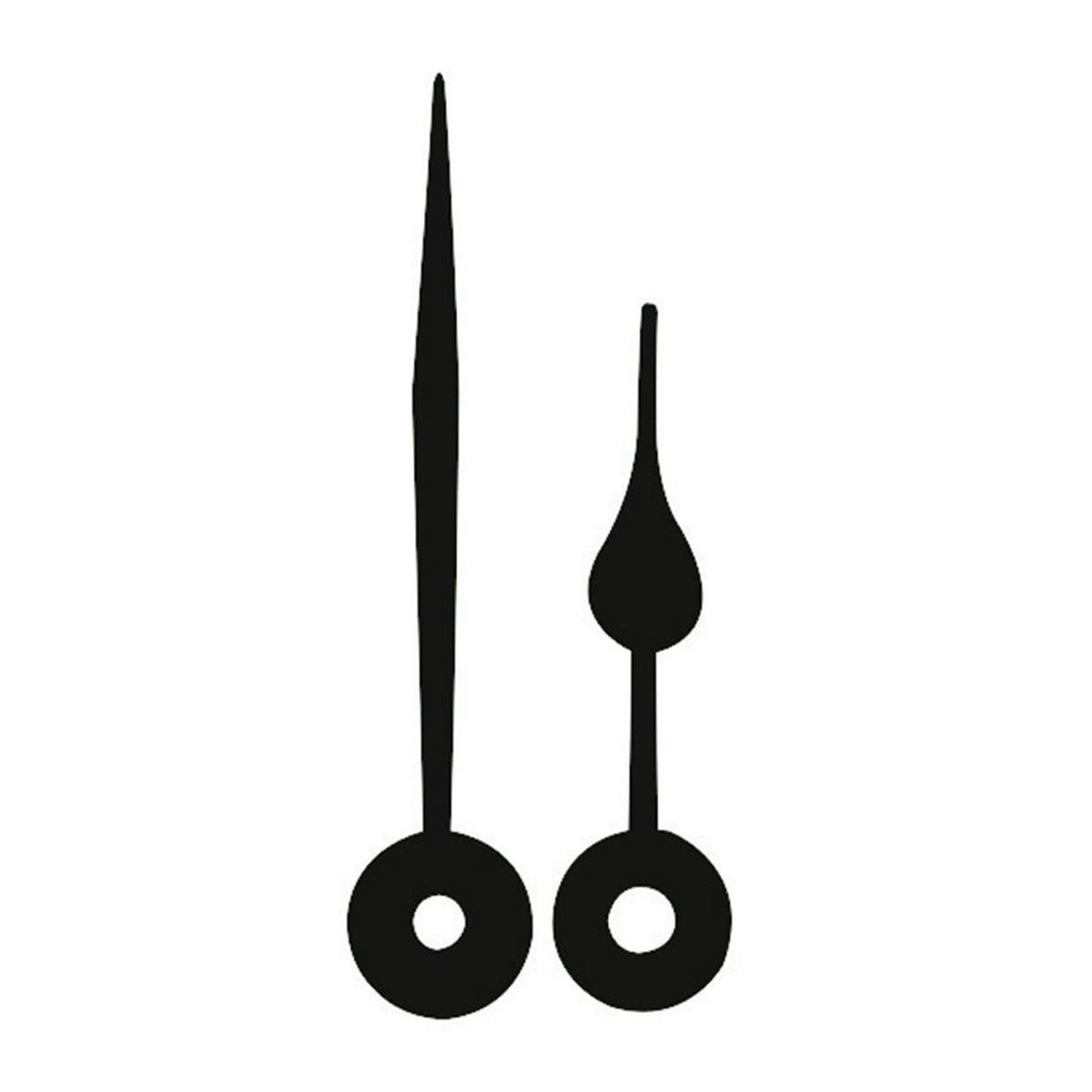 Paar wijzers radioklok peer zwart minutenwijzer-L: 40mm