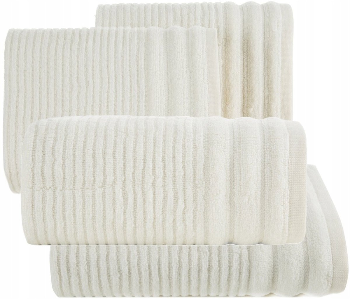 Zachte Katoenen Badhanddoek 70x140 cm - Beige - Hoge Absorptie