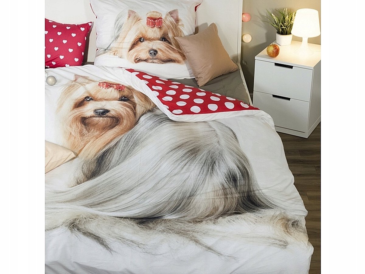Decoratieve Dekbedovertrekset Yorkshire Terrier 160x200 cm