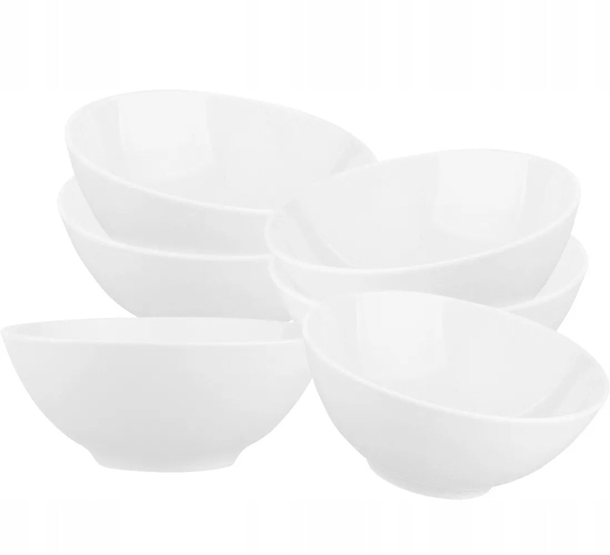 MariaPaula Moderna Diepe Borden Wit Porselein 6 Stuks Set 18cm