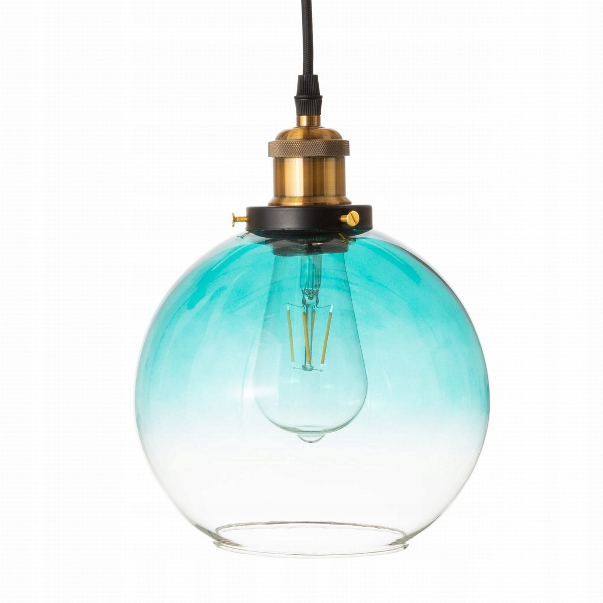 Turquoise Ombre Glazen Hanglamp - Moderne Stijl