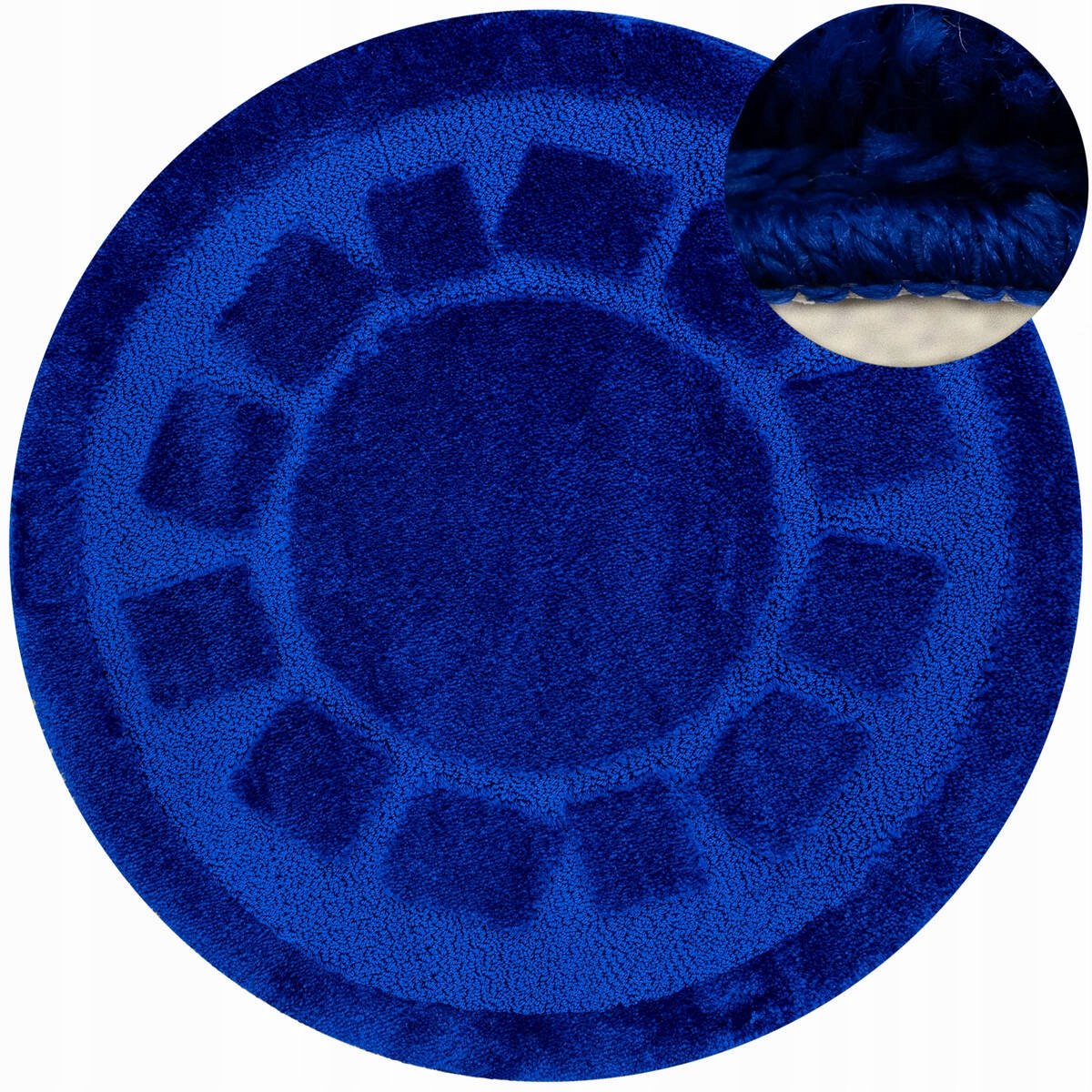 Antislip Badkamermat Rond Blauw Ocean 100 cm