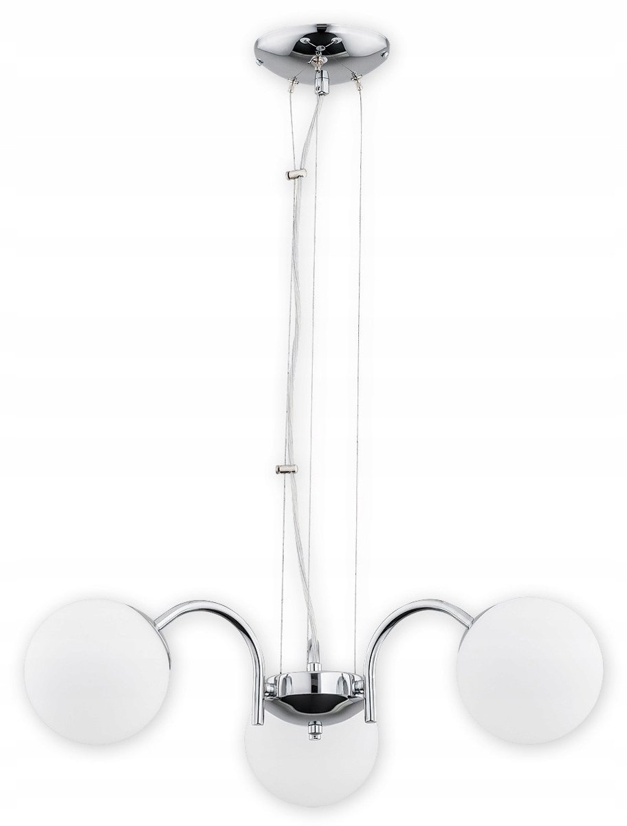 Lemir Nol Chroom Moderne Plafondlamp 3-Lichts LED E14
