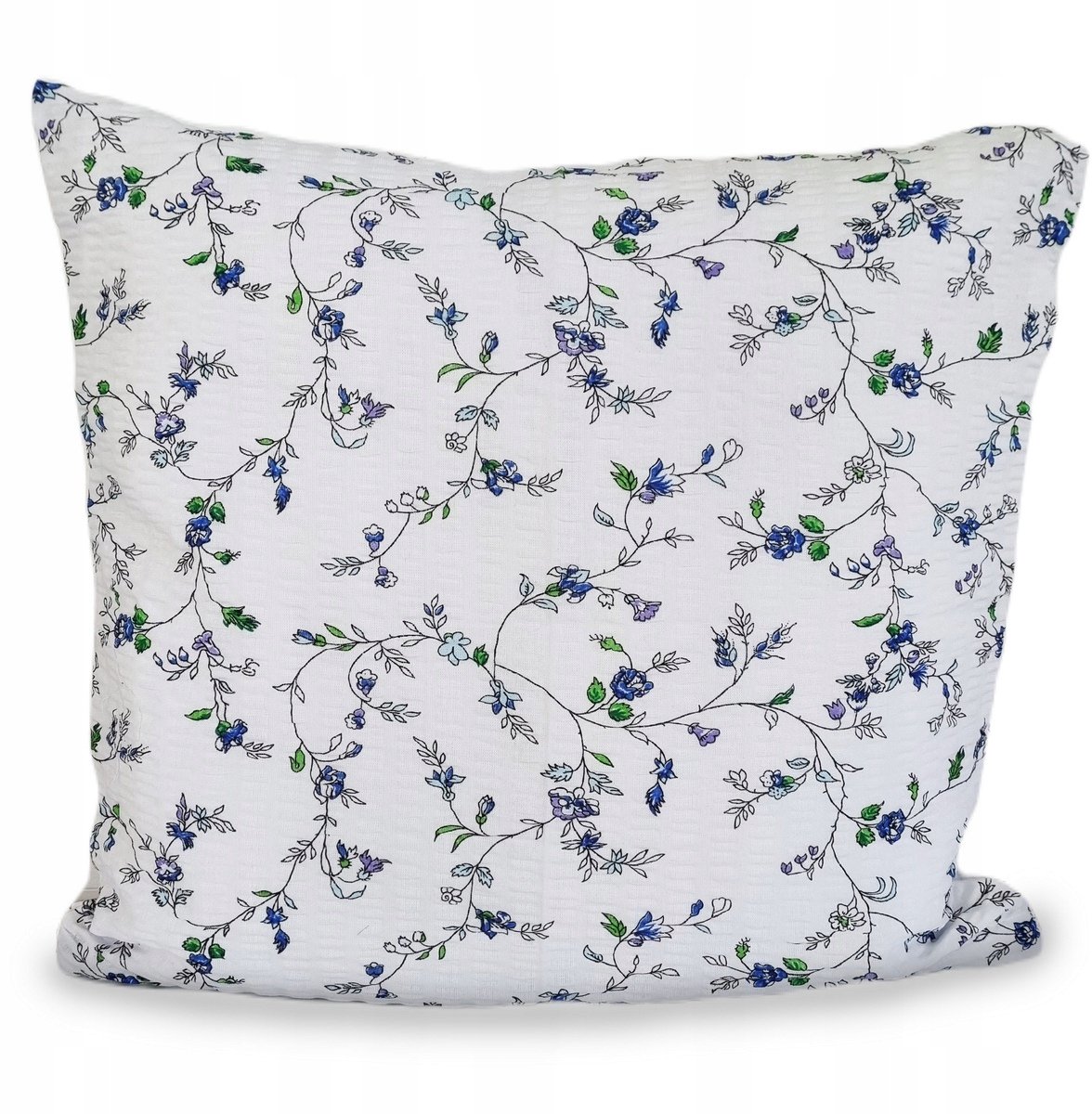 Kussensloop Kora 70x80cm Wit met Blauwe Takjes - overdreven Katoen