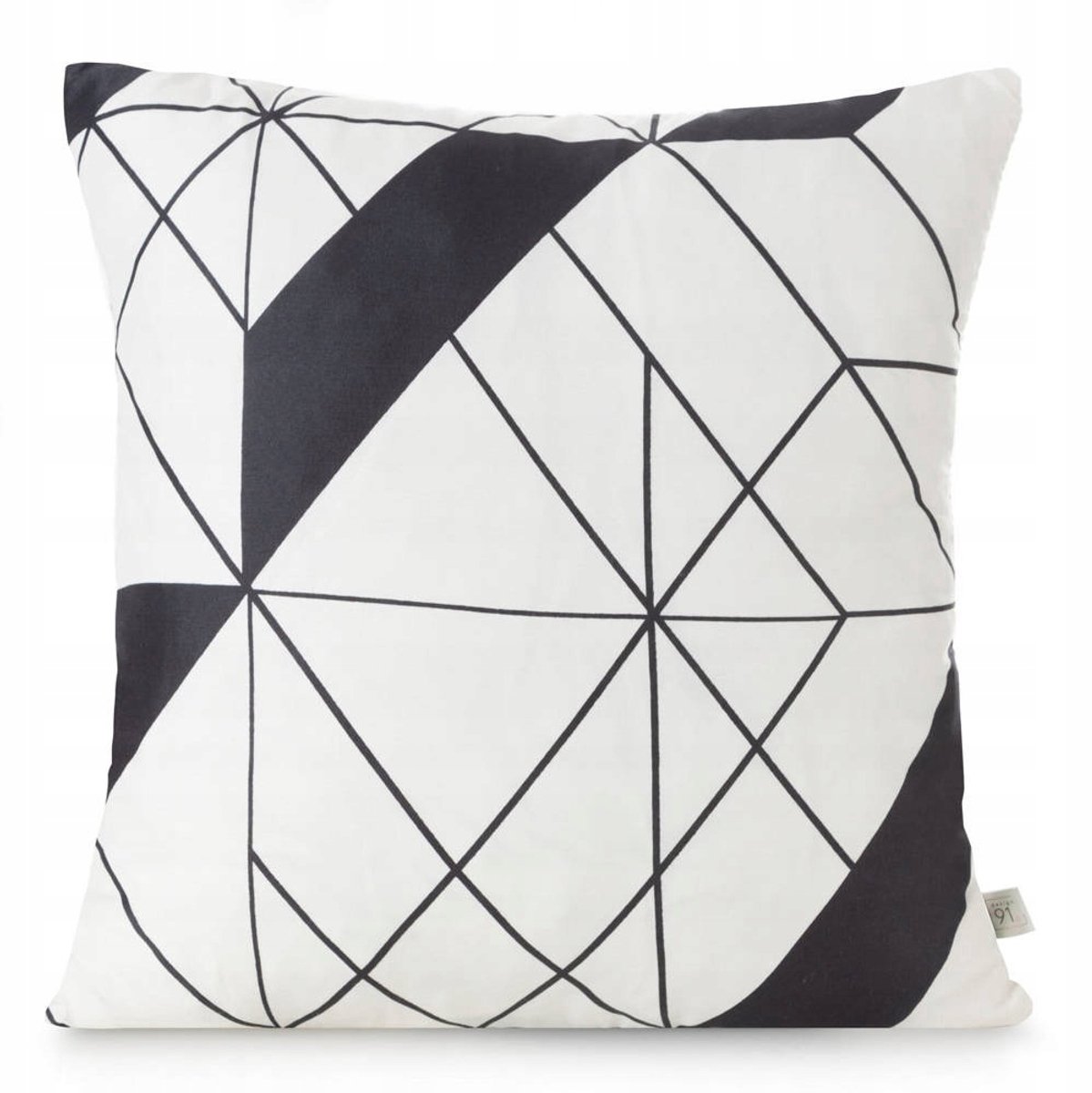 Decoratieve kussensloop 40x40cm - Geometrisch Zwart-Beige