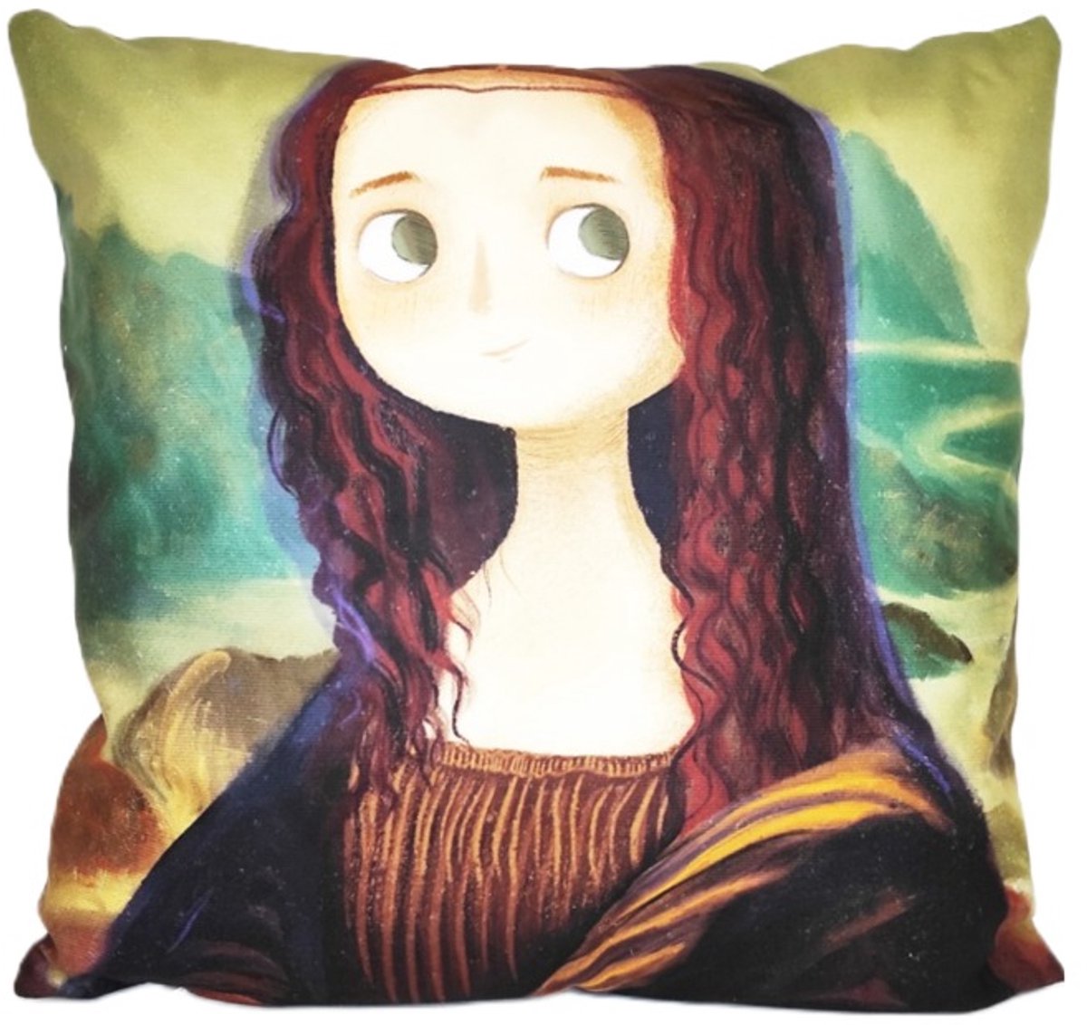 Decoratieve Kussenhoes 45x45cm - Ik ben Lisa Lisa Da Vinci