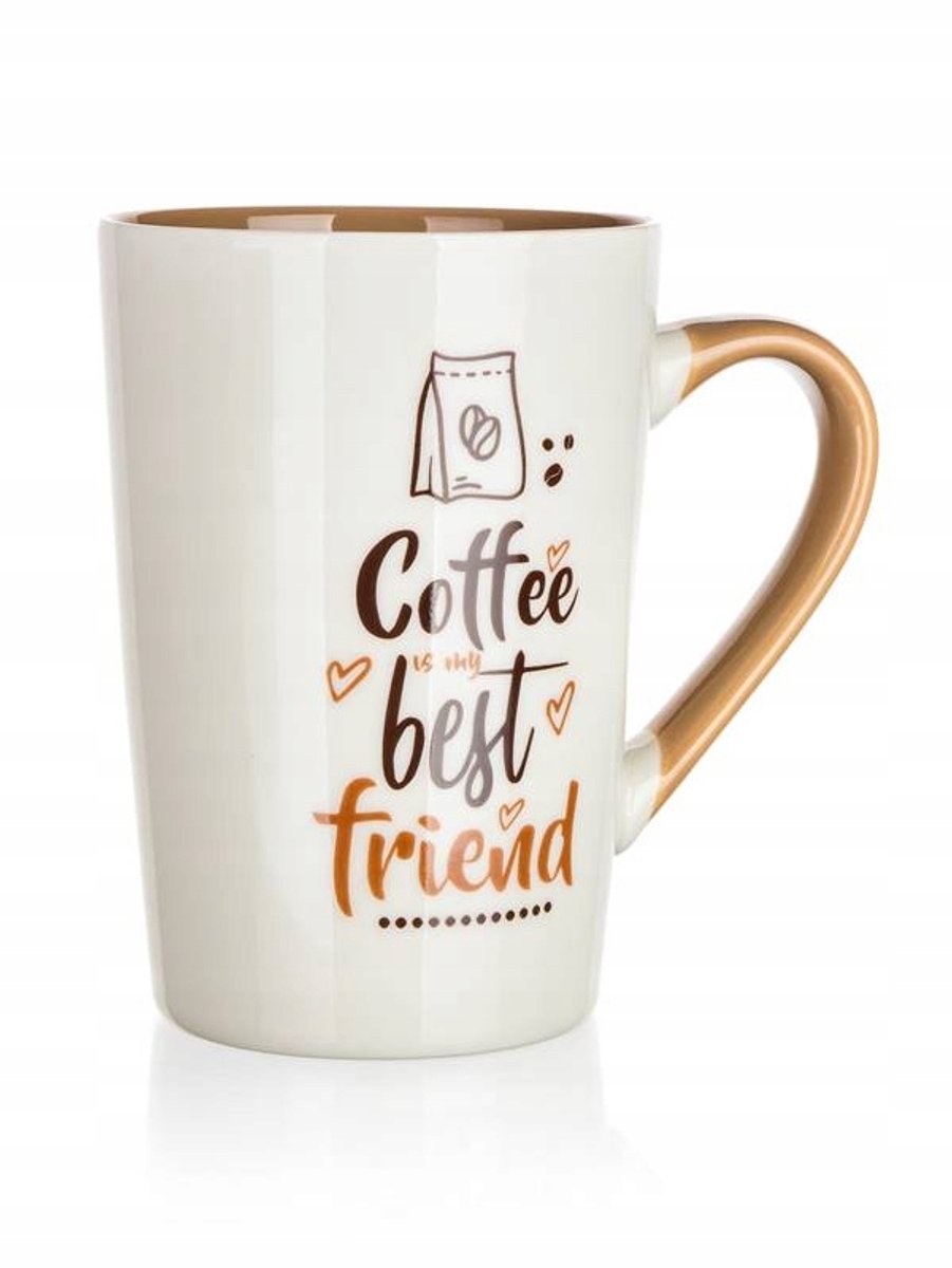 Set van 2 keramische mokken 450 ml - koffie, thee, latte