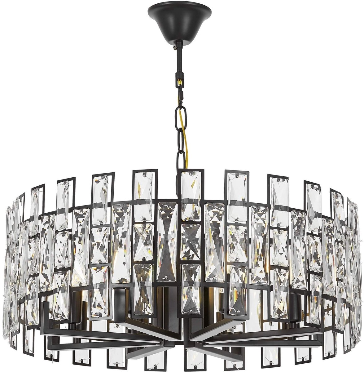 Moderne Zwarte Kristallen Plafondlamp Fiorina D60 - E14