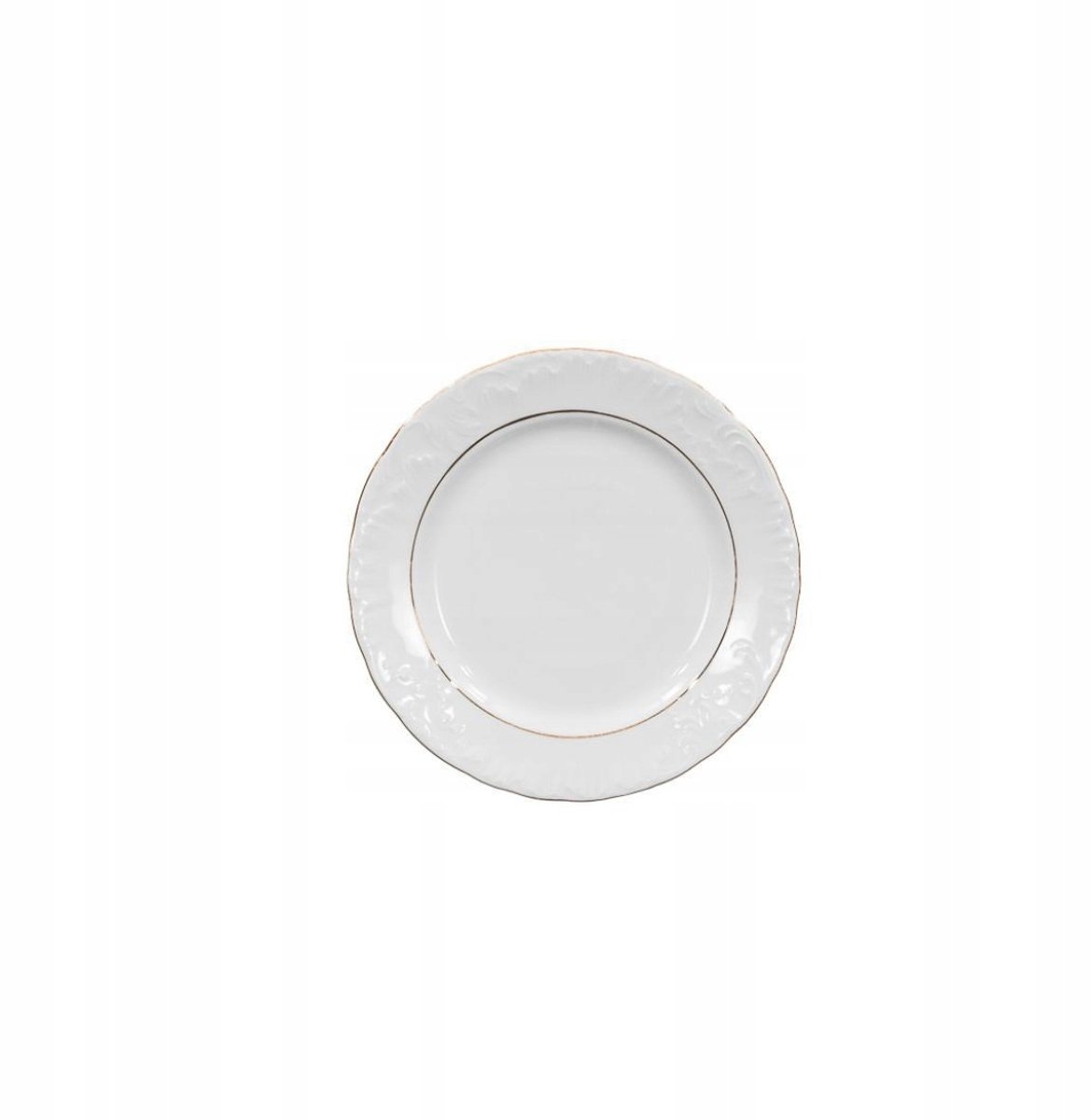 Ćmielów Rococo Plat Talerz 17cm - Porselein met gouden streep