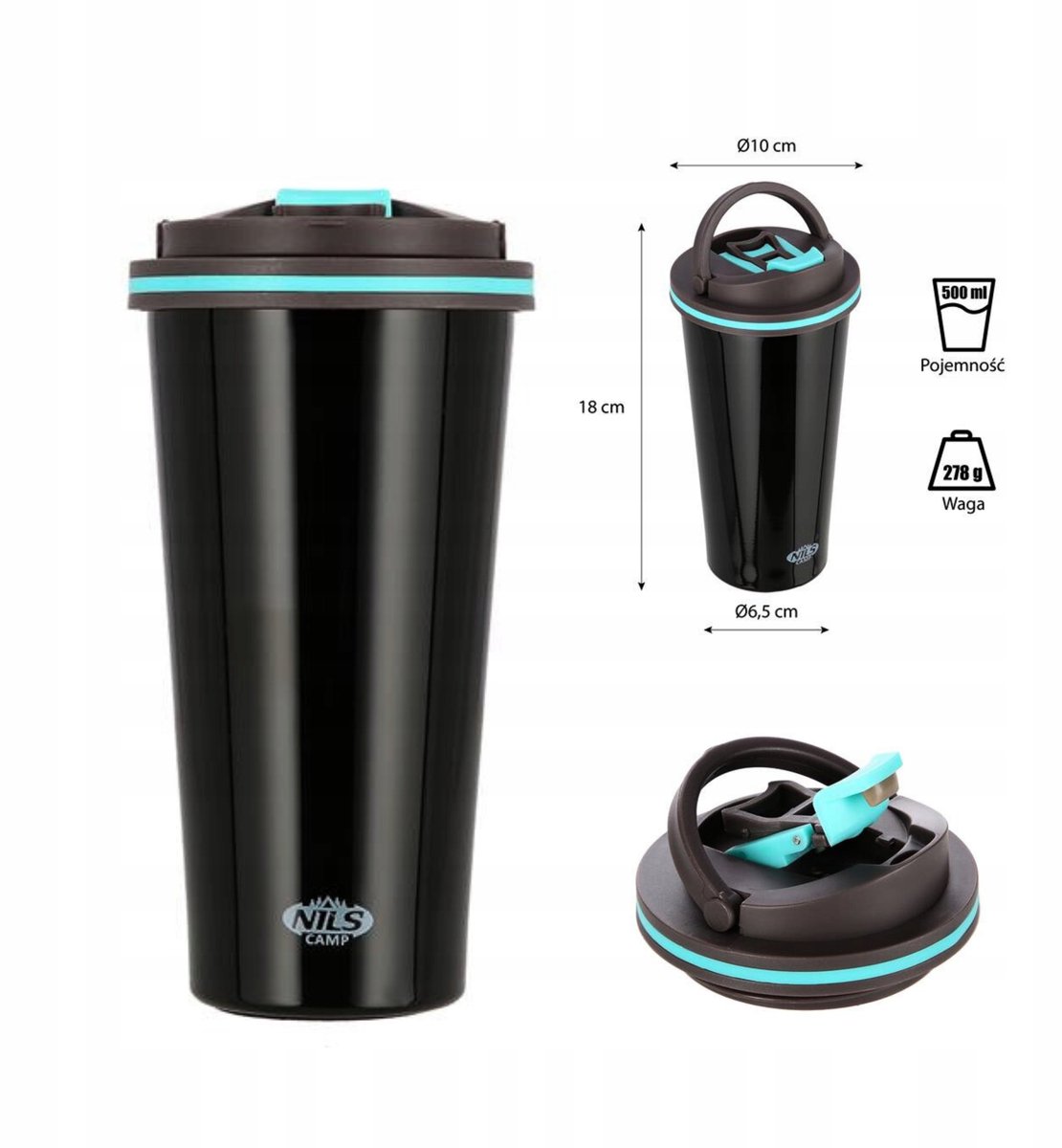 Nils Camp NCB18 Thermosbeker 500ml - Antislip & Lekvrij