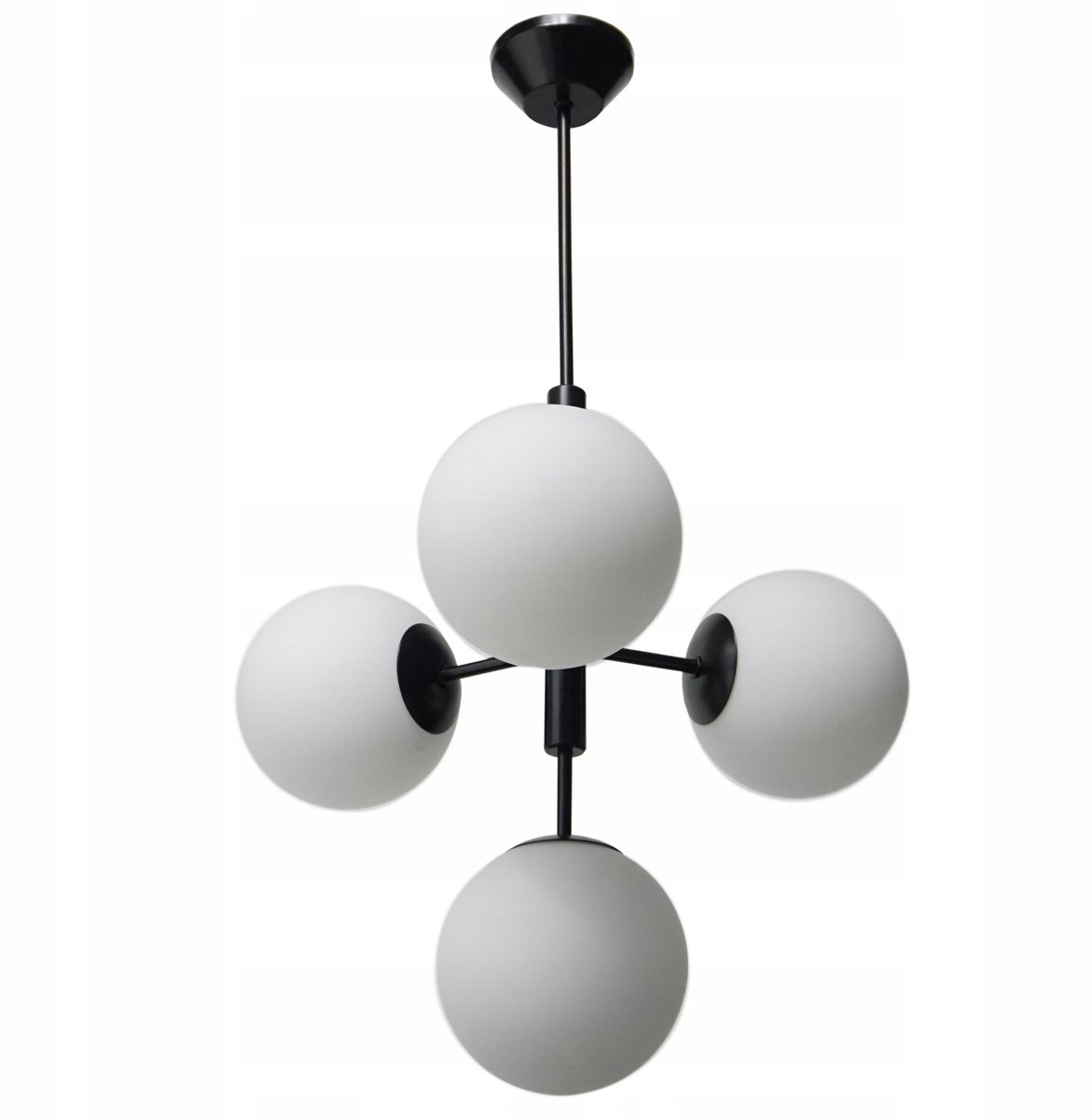 Moderne Zwarte Plafondlamp TSP4-k51-e14-cz met Glazen Kap