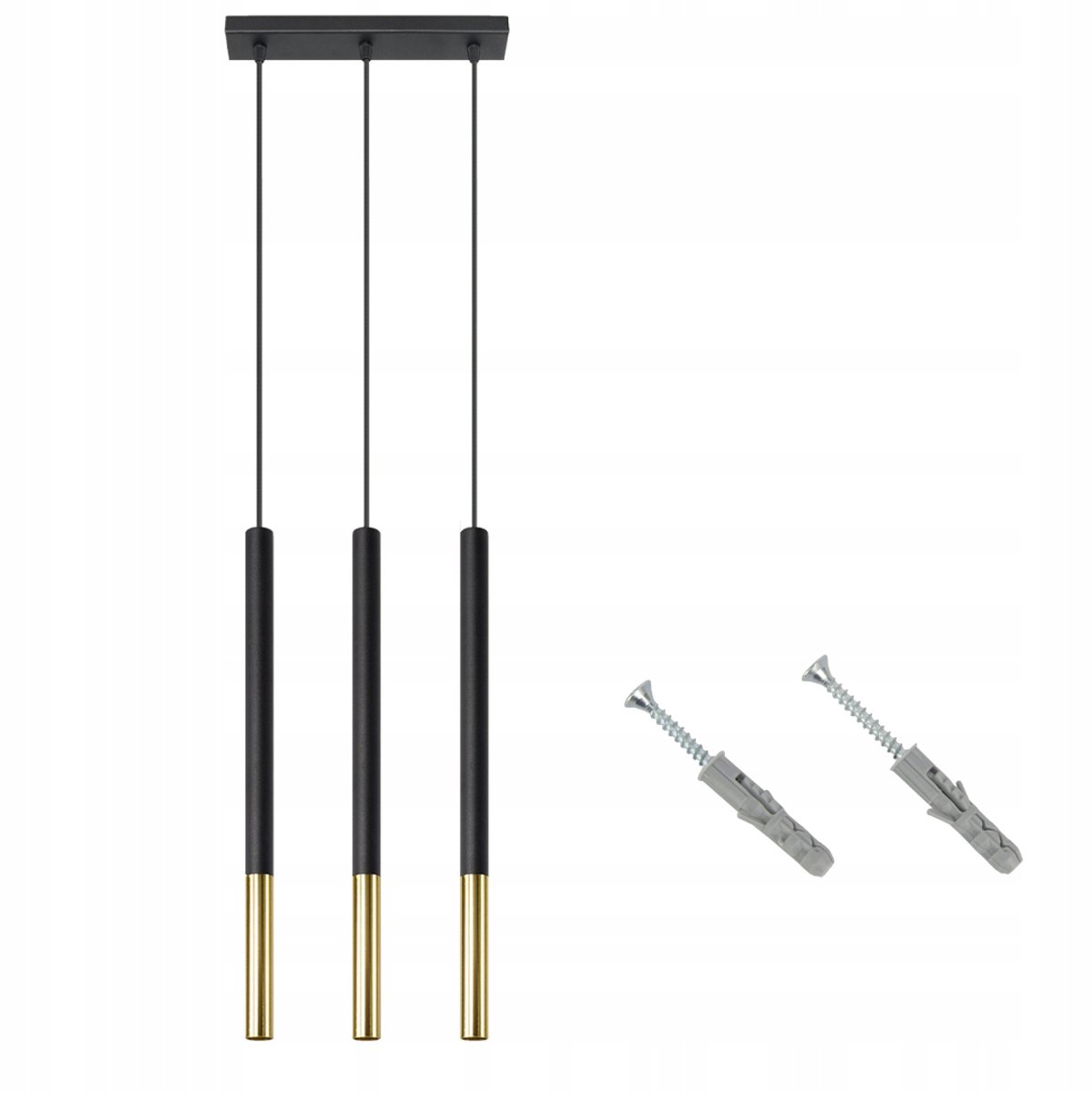 Hanglamp Plafond Zwart/Goud Cilinder - Modern Design