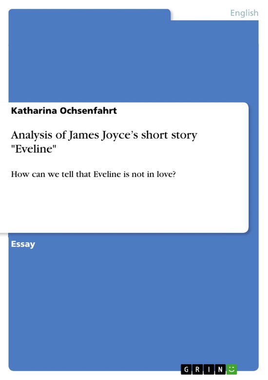 Analysis of James Joyce’s short story "Eveline" - cover