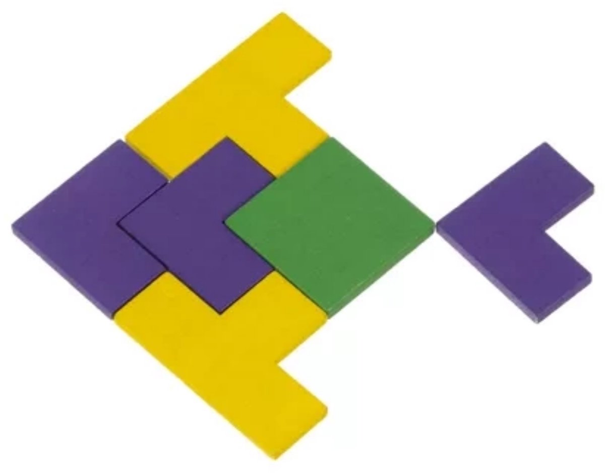 Kruzzel Breinbreker Houten kinder puzzel - met 40 stukjes - spellen - tetris game