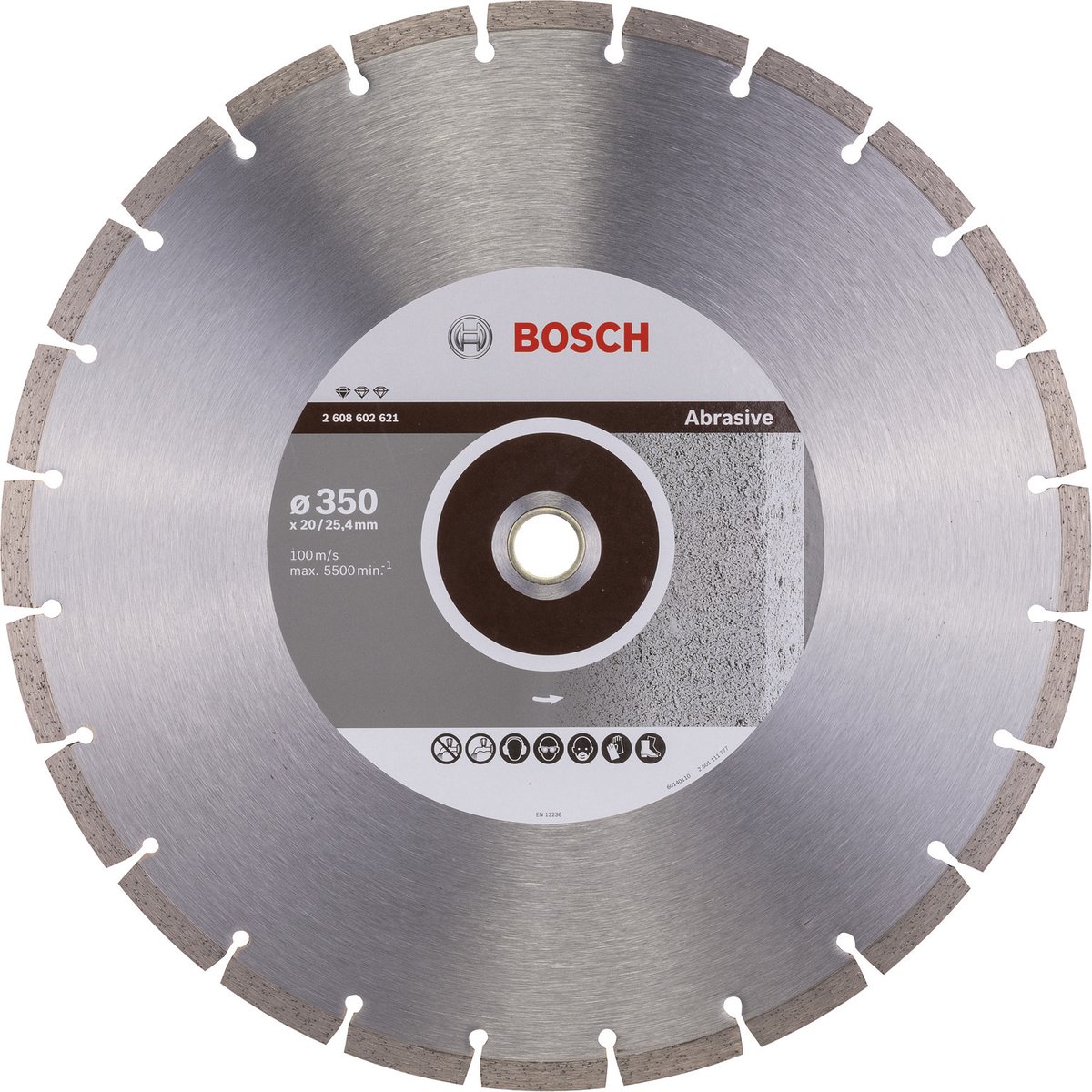 Bosch - Diamantdoorslijpschijf Standard for Abrasive 350 x 20,00+25,40 x 2,8 x 10 mm