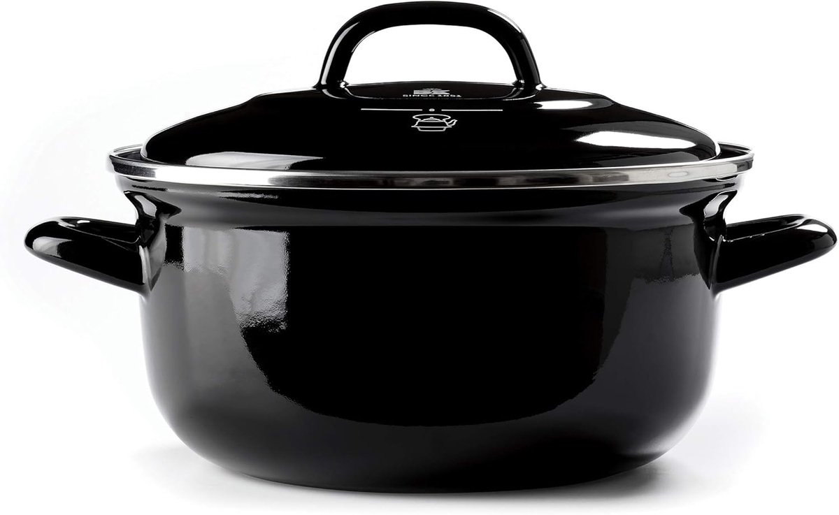 Ronde geëmailleerde braadpan 26cm - inductie, ovenbestendig, vaatwasmachinebestendig