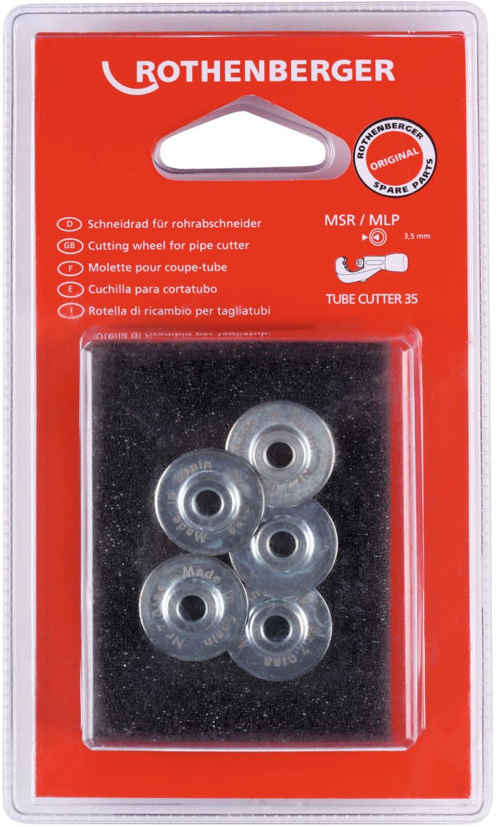 ROTHENBERGER snijwiel voor TC 35, MSR, 5 stuks - 070188D