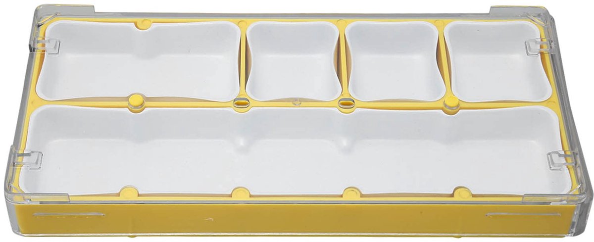 Watch Parts Box with 5 Compartments, Watch Tool Storage Box, Watch Parts Storage Box with Rubber Bottom for Watch Repair